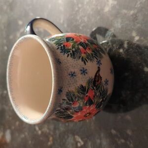 Boleslawiec poinsettia mug